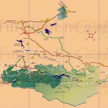 Mapa de Accesos al Parque Natural de Cazorla, Segura y Las Villas