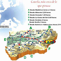 Mapa de Cómo llegar a Cazorla