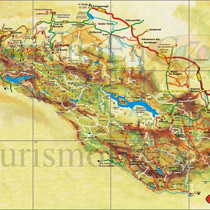 Mapa del Parque Natural de las Sierras de Cazorla, Segura y Las Villas
