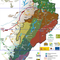 Mapa de las Sierras de Cazorla, Segura y Las Villas 