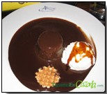 Flan Casero con exquisita crema de chocolate y nata