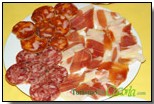 Plato Variado de Embutidos. Jam�n, Chorizo y Salchich�n