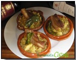 Exquisita Gachamiga Cazorle&ntilde;a con panceta y pimientos de la huerta