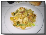 Revuelto de Patatas a lo Pobre con ajos fritos