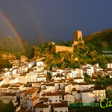 Doble arco iris en el Castillo de Cazorla