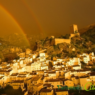 Doble arco iris en el Castillo de Cazorla