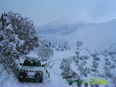 Carril del Solar en Cazorla en la nevada de 2007