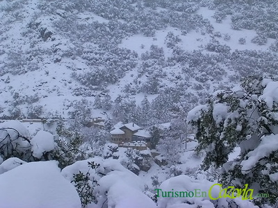 Foto de la Calerilla en la Sierra de Cazorla cubierta de nieve