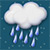 Parcialmente nublado con lluvia por la noche, y luego nublado con la probabilidad de lluvia
