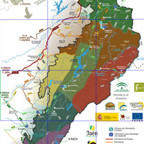 Mapa de las Sierras de Cazorla, Segura y Las Villas 