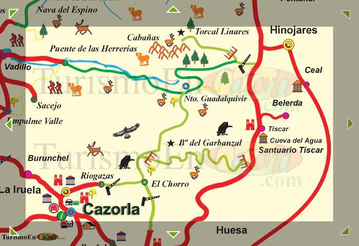 Mapa Turístico de la Sierra de Cazorla, Segura y Las Villas - Cuadrante B3