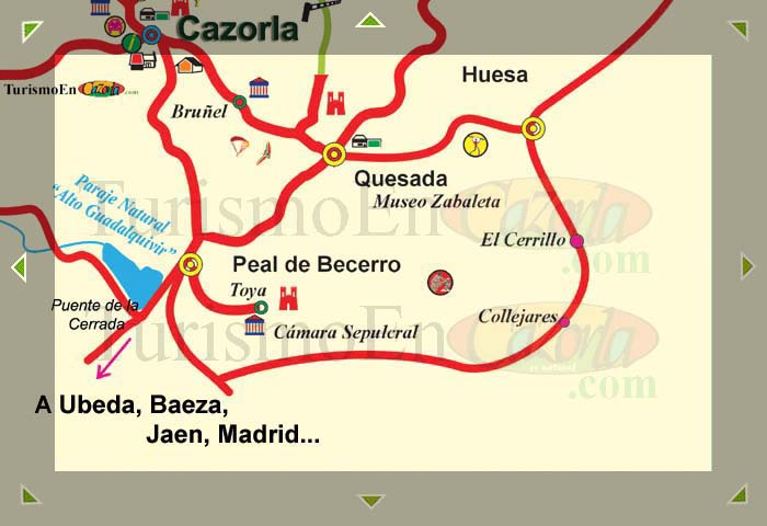Mapa Turístico de la Sierra de Cazorla, Segura y Las Villas - Cuadrante C3